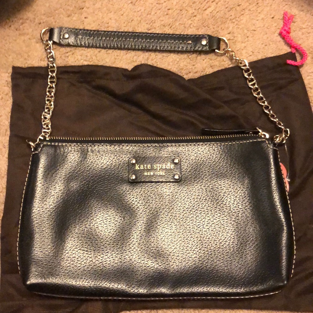Kate space black shoulder bag